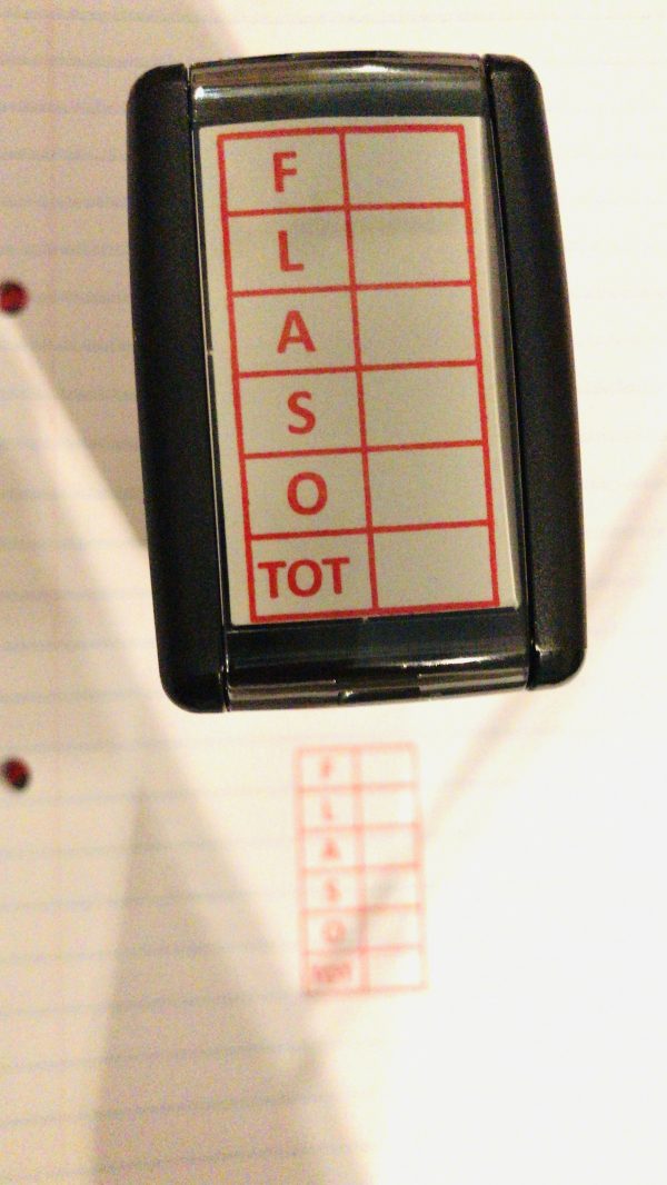 FLASO stamp - 24mmx41mm