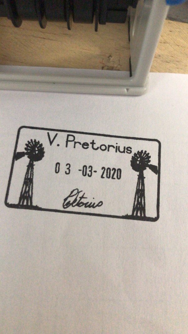 - Windpump 24mmx41mm self inking stamp