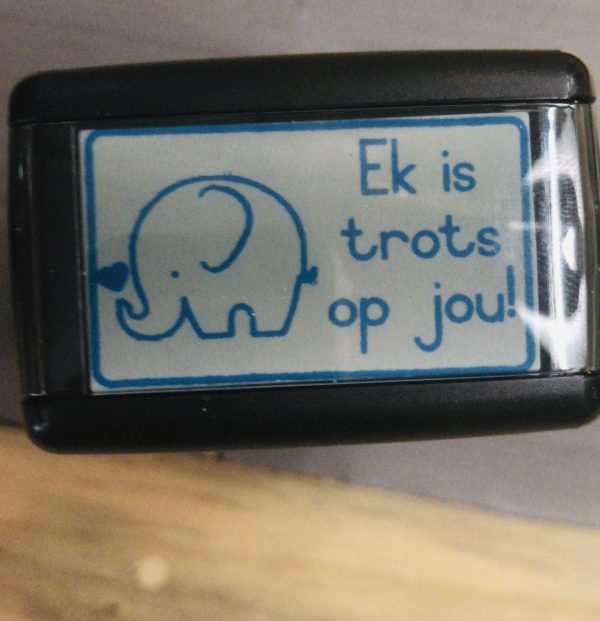 Self-inking Stamp with Word & Picture - Elephant - Trots