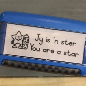 Jy is n ster/You are a star 14mmx38mm self inking