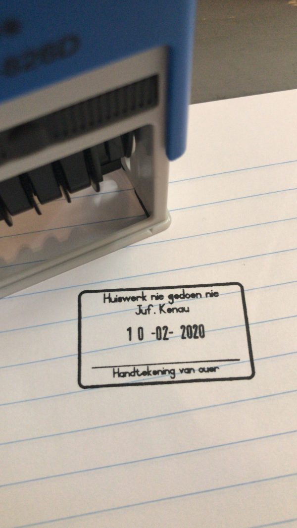 Huiswerk nie gedoen nie 30mmx50mm dater stamp - Image 2