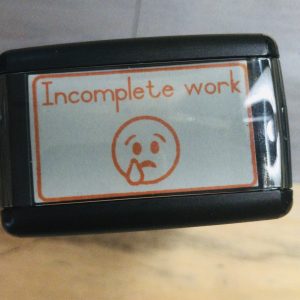 Self-inking Stamp with Word & Picture - Sad - Incomplete