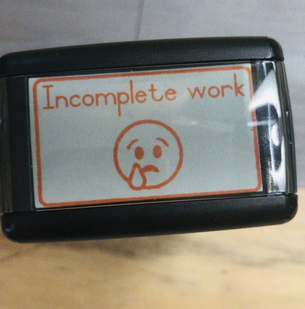 Self-inking Stamp with Word & Picture - Sad - Incomplete