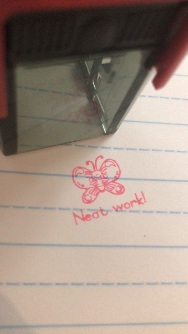 Butterfly 2cmx2cm self inking stamp - Neat work