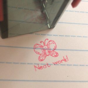 Butterfly 2cmx2cm self inking stamp - Neat work