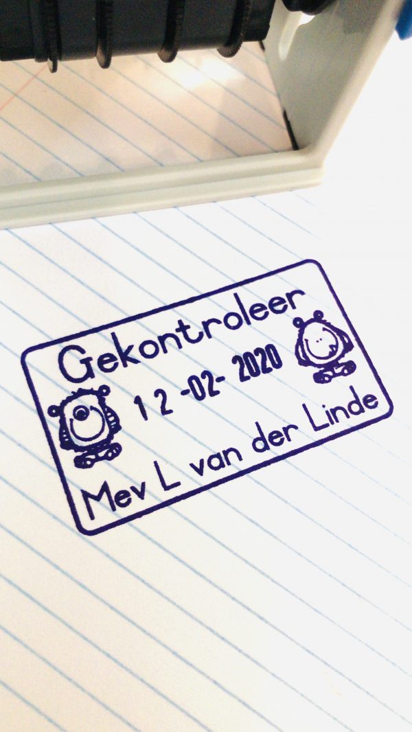 Monster 24mmx41mm self inking dater stamp