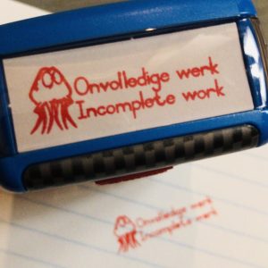 Onvolledige werk/Incomplete work - 14mmx38mm