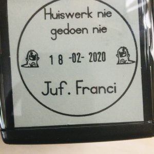 Round monster dater - Huiswerk nie gedoen nie 42mmx42mm