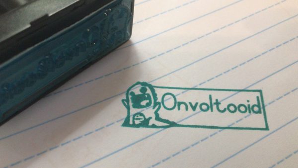 20mmx50mm plastic handle stamp - Onvoltooid monster
