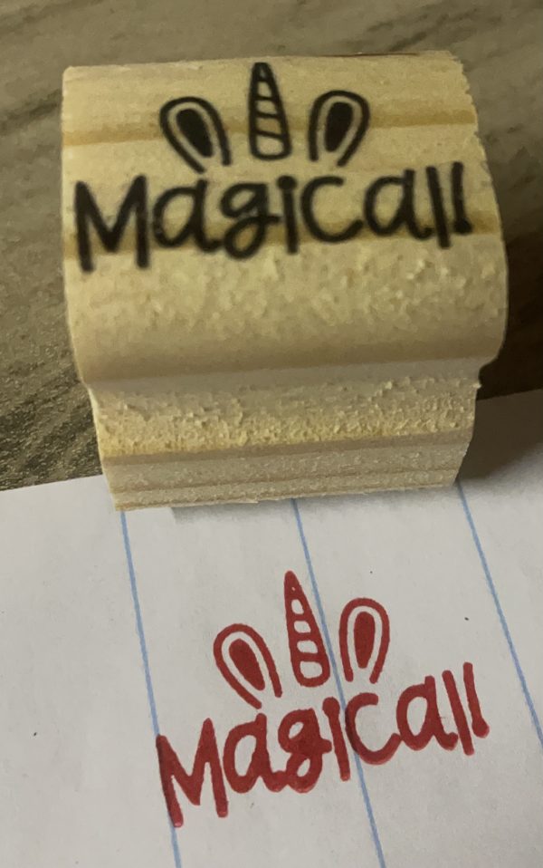 Magical - 3cmx3cm wooden stamp