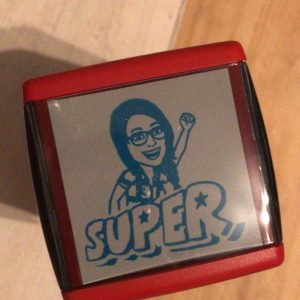 Bitmoji - 42mmx42mm self inking stamp