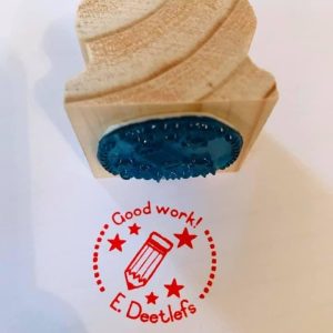 3cmx3cm wooden stamp  - Good Work