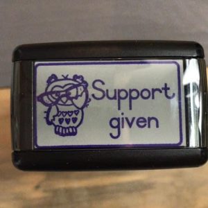 Support given - 24mmx41mm self inking stamp