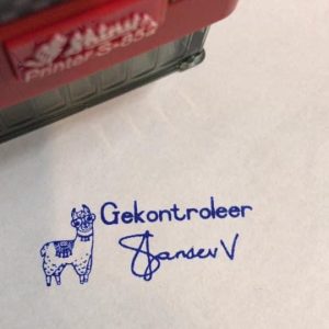Llama - 14mmx38mm self inking stamp
