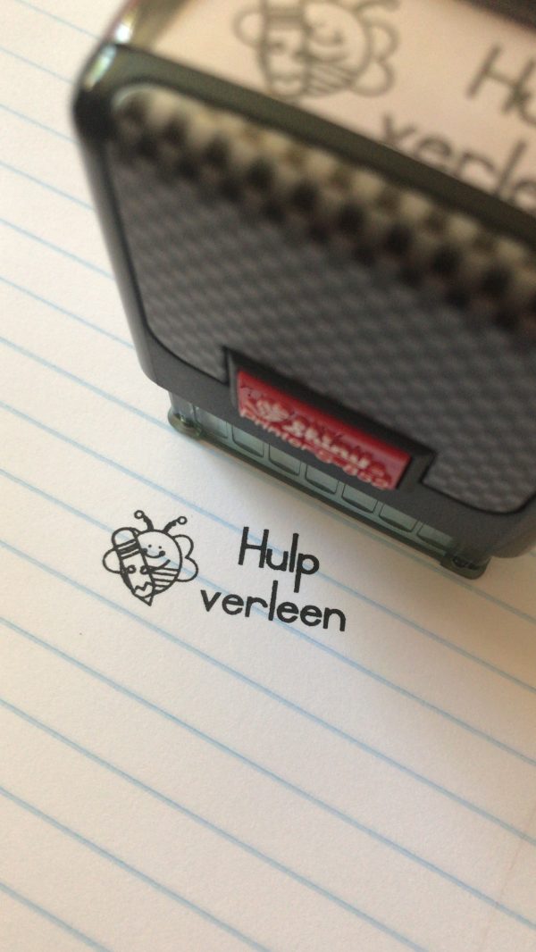 Hulp verleen -  14mmx38mm self inking stamp