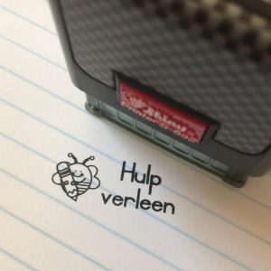 Hulp verleen -  14mmx38mm self inking stamp