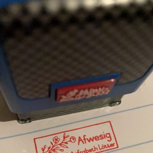 Flower - 14mmx38mm self inking stamp