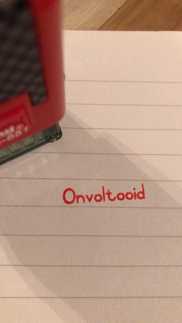 Onvoltooid- 10mmx26mm self inking stamp