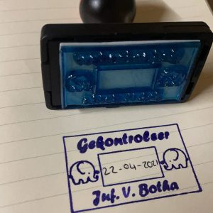 30mmx50mm plastic handle stamp - elephant