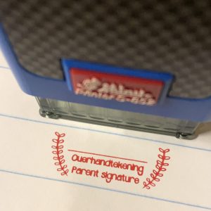 Ouerhandtekening - 14mmx38mm self inking