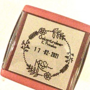 Leaf and flower frame - 42mmx42mm dater