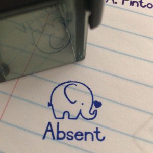 Absent Elephant - 2cmx2cm self inking