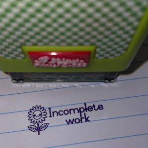 Sad flower -  14mmx38mm self inking stamp