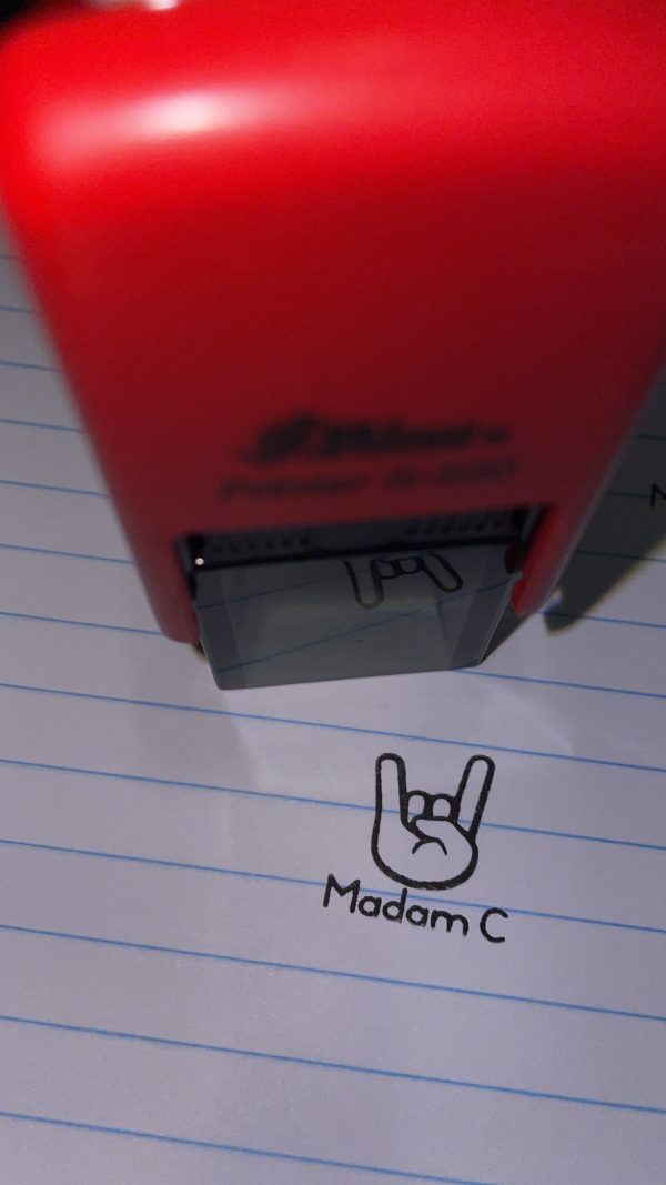 Emoji fingers - 2cmx2cm self inking stamp