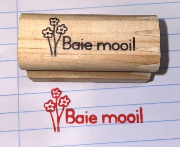 Baie mooi! 20mmx45mm wooden stamp