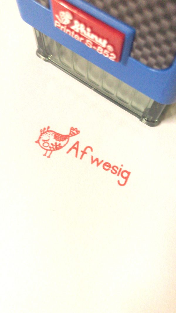 Bird - 14mmx38mm self inking stamp