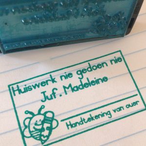 Huiswerk nie gedoen nie - 30mmx50mm plastic handle stamp