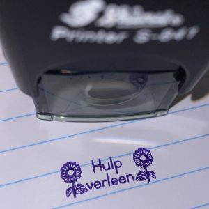 Hulp verleen - 10mmx26mm self inking stamp