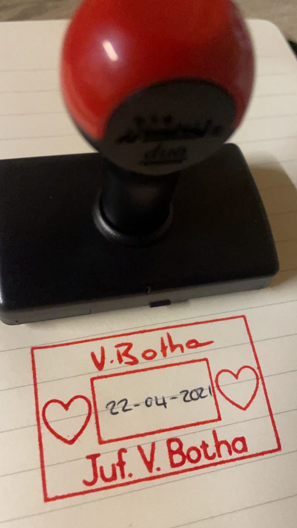 30mmx50mm plastic handle stamp - Hearts