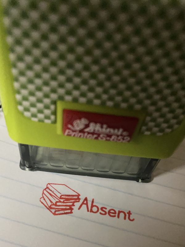 Books -  14mmx38mm self inking stamp