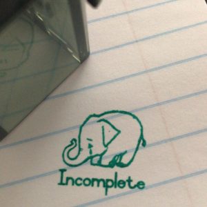 Elephant incomplete - 2cmx2cm self inking stamp