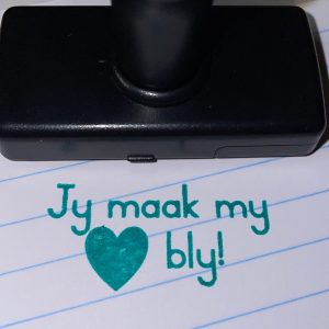 Plastic Handle Stamp - Jy maak my hart bly