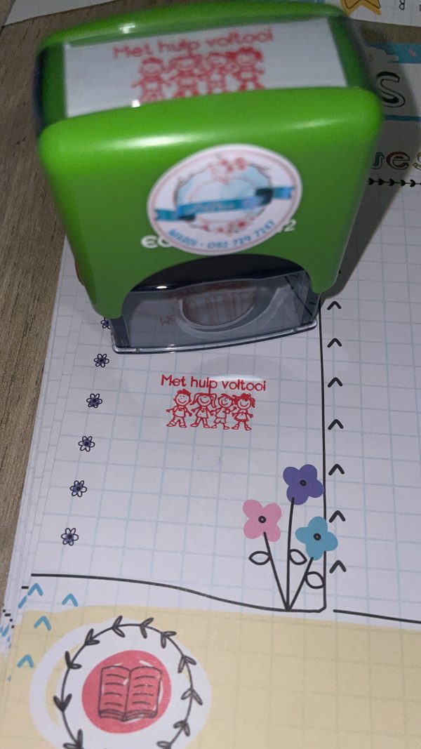 Met hulp voltooi - 14mmx38mm self inking - Image 2