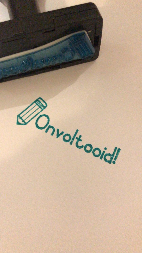 Potlood onvoltooid - 20mmx50mm plastic handle stamp