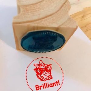 Brilliant - 3cmx3cm wooden stamp