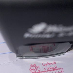 Gebruik ‘n liniaal - 10mmx26mm self inking stamp