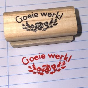 Goeie werk! - 20mmx45mm wooden stamp