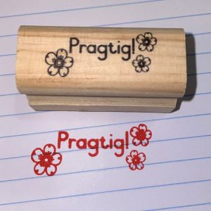 Pragtig! - 20mmx45mm wooden stamp