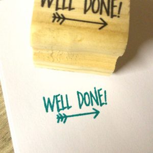 Well done - 3cmx3cm wooden stamp