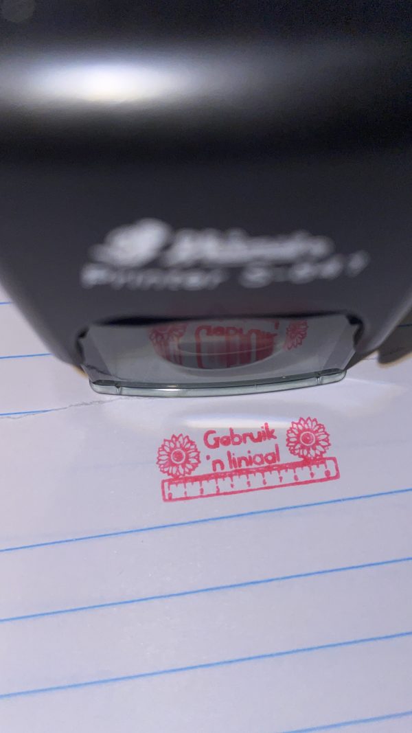 Gebruik ‘n liniaal - 14mmx38mm self inking stamp