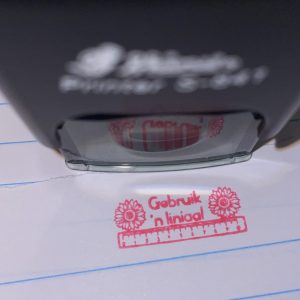 Gebruik ‘n liniaal - 14mmx38mm self inking stamp