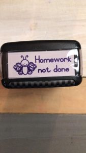 homework not done stamp