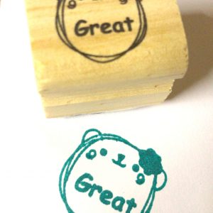 Great - 3cmx3cm wooden stamp