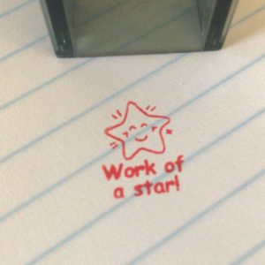 Work of a star - 2cmx2cm self inking