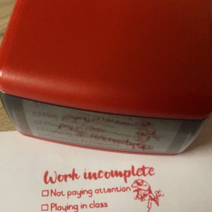 Work incomplete list - 24mmx41mm self inking