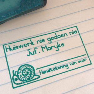 Huiswerk nie gedoen nie - 30mmx50mm plastic handle stamp